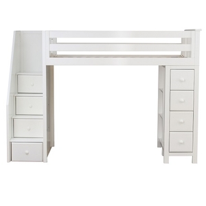 Item # JLB0035 - ADDITIONAL INFORMATION<BR>
Weight: 324 lbs<BR>
Dimensions: L 99 W 45.75 H 68.25 in <BR>
Finish: White<BR>
Bed Size: Twin
